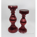 Pemegang Candlestick Kaca Besar Berwarna Merah